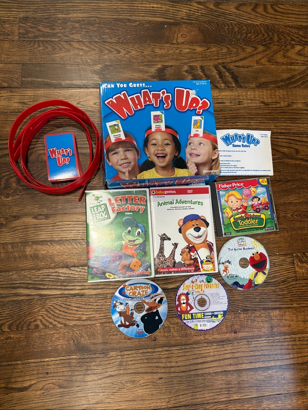 Thifters! Throwback! What's Up? Kids Guessing Game with Red Headbands, & DVD’s